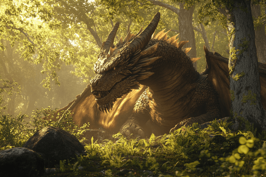a dragon created using a simple prompt in Midjourney